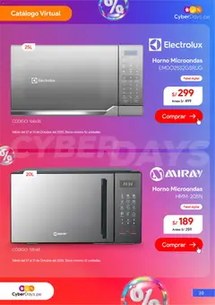 Vista previa de folleto Hiraoka - Cyber Days de la Hiraoka válido desde 27.10.2025 | Página: 21 | Productos: Horno, Horno microondas