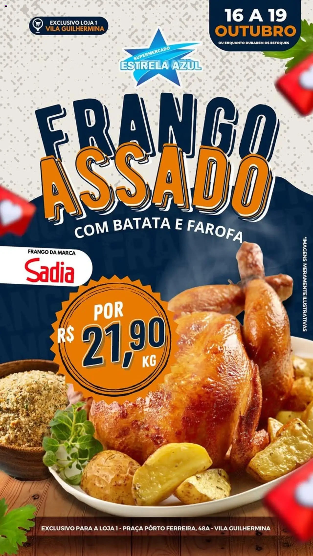 Estrela Azul Folheto - válido de 16.10.2025 | Página: 1 | Produtos: Batata, Frango, Farofa