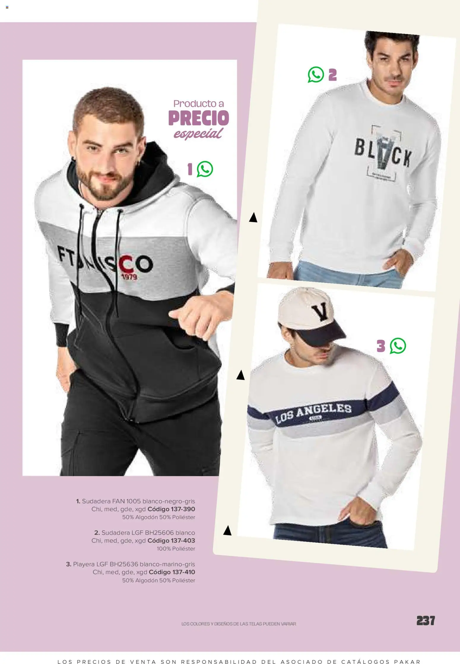 Nuevas ofertas de SC Pakar válidas en toda la República Mexicana desde el 30.01.2026. ¡Encuentra las mejores ofertas en SC Pakar catálogo Ropa! | Página: 237 | Productos: Algodón, Sudadera, Playera