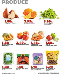 Preview of HyVee weekly ads valid from 09.02.2026 | Page: 15 | Products: Spinach, Salad, Potatoes, Grapes