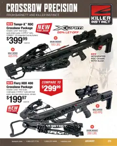 Preview of Cabela's weekly ads valid from 11.08.2025 | Page: 275 | Products: Bolts, Crossbow, Archery, Weight