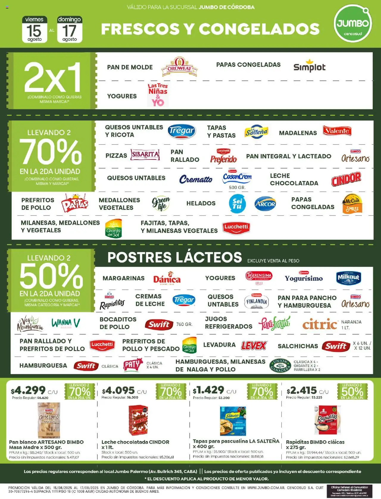 Jumbo - Ofertas | Córdoba │ válido desde el 15.08.2025 | Página: 4 | Productos: Molde, Pollo, Pescado, Chocolatada