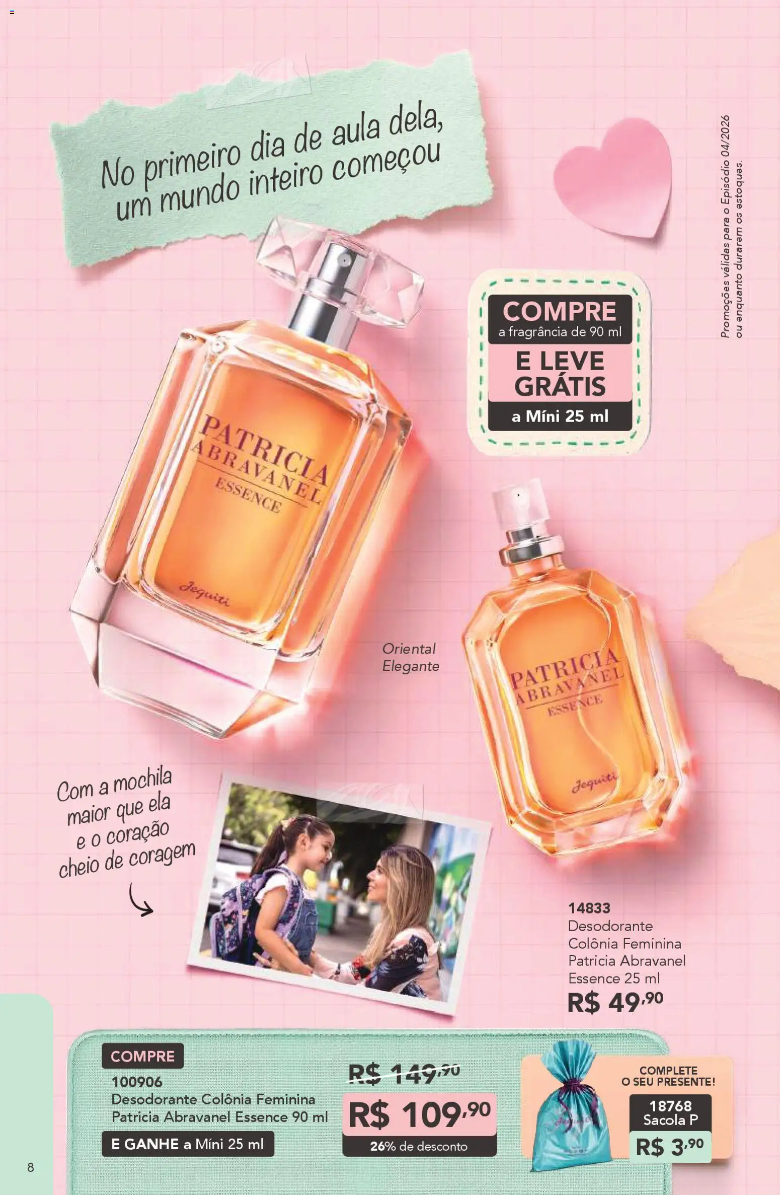 Jequiti Folheto - válido de 06.03.2026 | Página: 8 | Produtos: Fragrância, Desodorante, Mochila