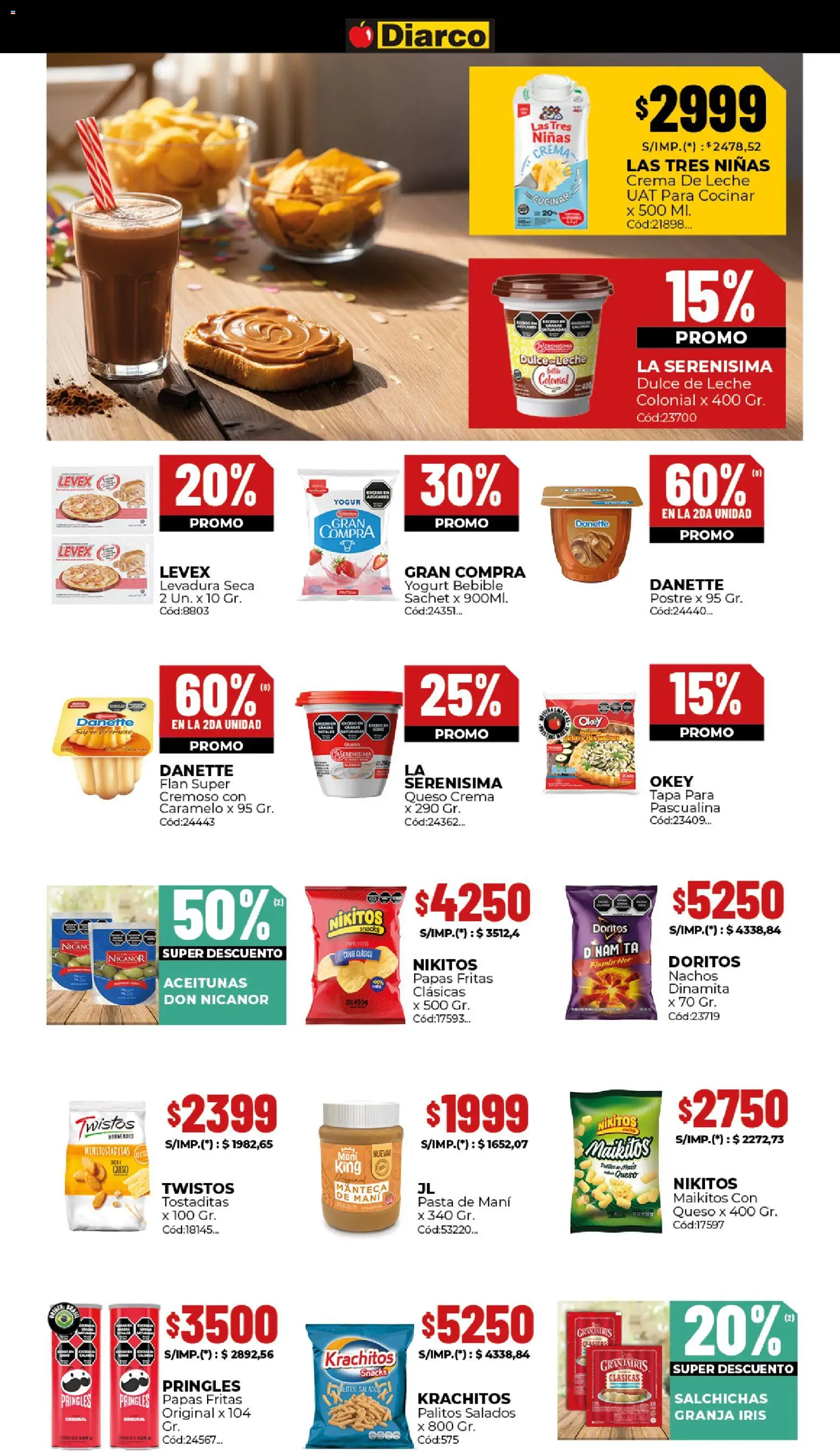 Diarco ofertas │ válido desde el 22.12.2025 | Página: 12 | Productos: Dulce de leche, Mani, Pasta, Crema