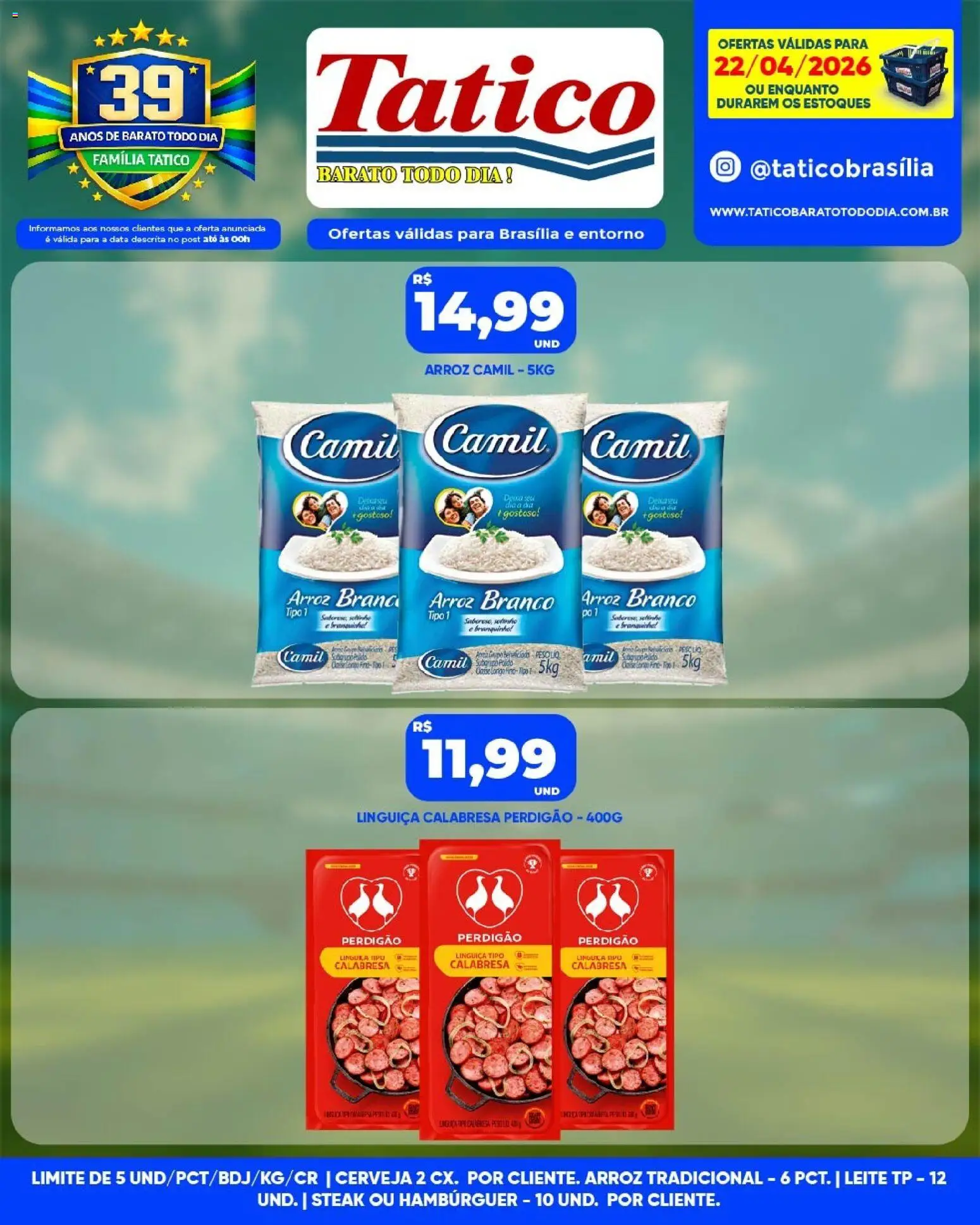 Tatico Folheto - válido de 23.04.2026 | Página: 46 | Produtos: Linguiça, Leite, Cerveja, Hambúrguer