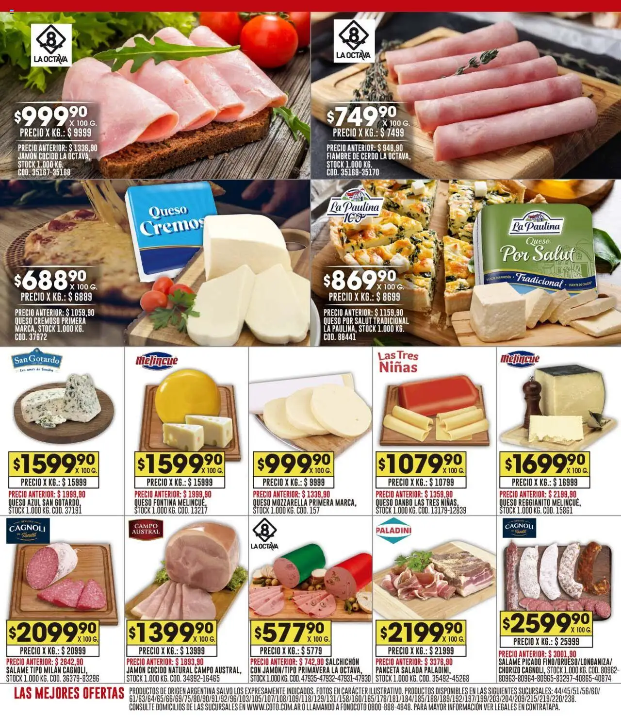 Coto ofertas │ válido desde el 04.08.2025 | Página: 8 | Productos: Fuente, Panceta, Queso, Chorizo
