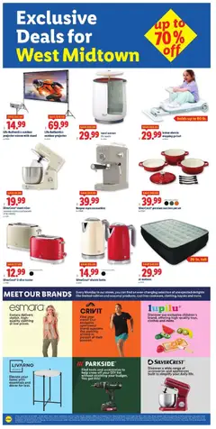 Preview of Lidl weekly ads valid from 22.10.2025 | Page: 2 | Products: Toaster, Mattress, Projector, Bag