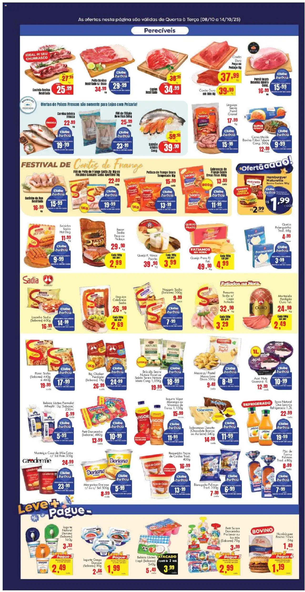 Barbosa Supermercados Folheto - válido de 08.10.2025 | Página: 2 | Produtos: Manteiga, Presunto, Mortadela, Brócolis