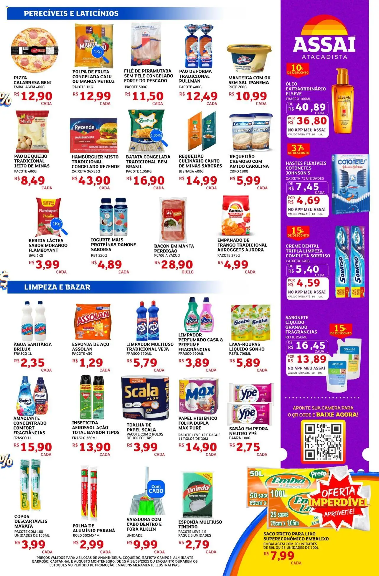 Assaí Atacadista Folheto - válido de 15.09.2025 | Página: 3 | Produtos: Bebida, Requeijão, Cabo, Vassoura