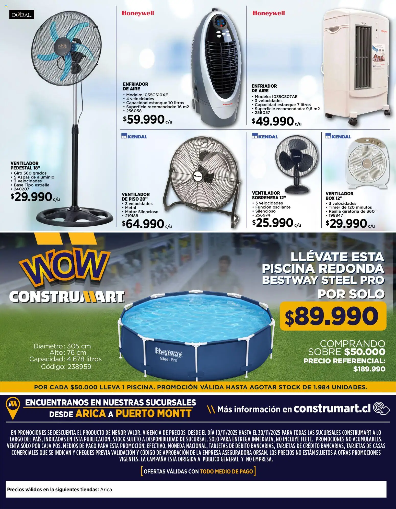Construmart ofertas  │ válido desde el 01.11.2025 | Página: 28 | Productos: Ventilador, Caja, Sobre, Base