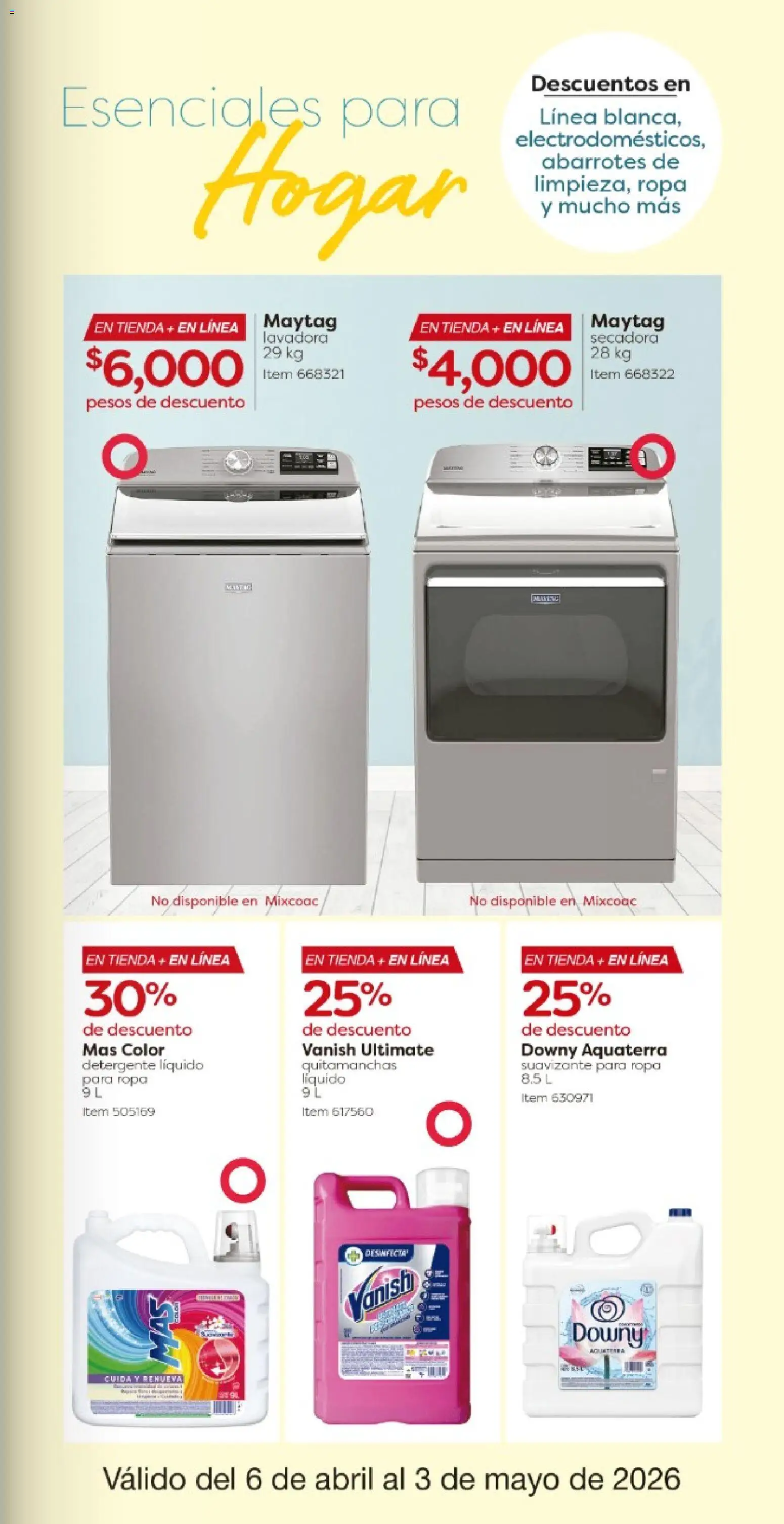 Nuevas ofertas de Costco válidas en toda la República Mexicana desde el 06.04.2026. ¡Encuentra las mejores ofertas en Costco catálogo! | Página: 7 | Productos: Quitamanchas, Detergente, Suavizante, Ropa