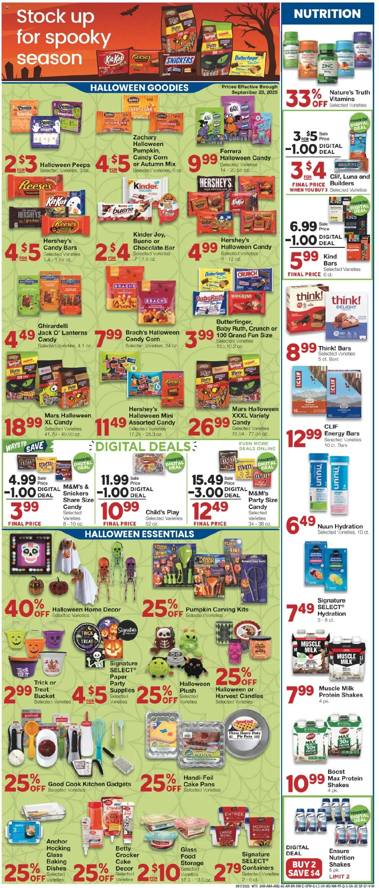 United Supermarkets Weekly Ad - valid from 16.09.2025 | Page: 8 | Products: Melatonin, Corn, Milk, Pumpkin