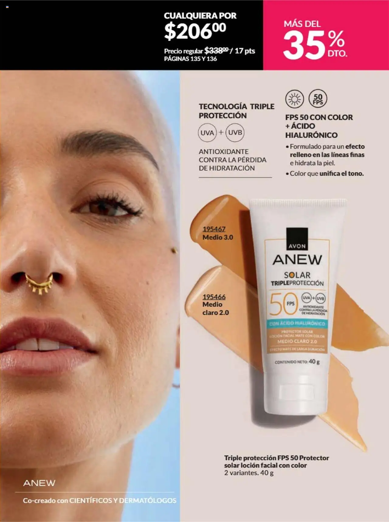 Nuevas ofertas de AVON válidas en toda la República Mexicana desde el 09.10.2025. ¡Encuentra las mejores ofertas en AVON - Campaña 16 2025! | Página: 133 | Productos: Loción, Uva, Mate, Protector solar