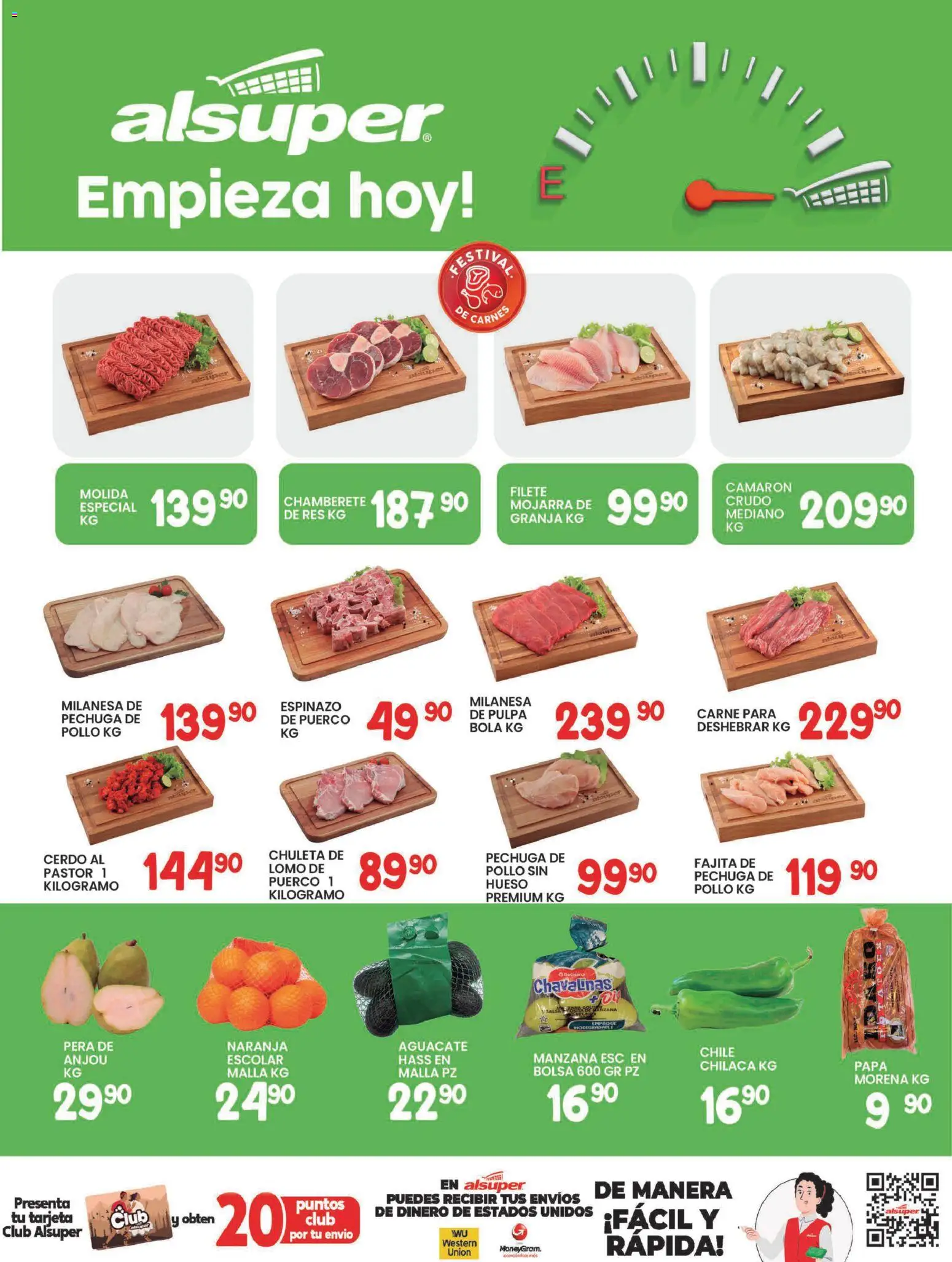 Nuevas ofertas de Alsuper válidas en toda la República Mexicana desde el 27.01.2026. ¡Encuentra las mejores ofertas en Alsuper folleto Chihuahua Estado! | Página: 8 | Productos: Pollo, Pera, Cerdo, Res