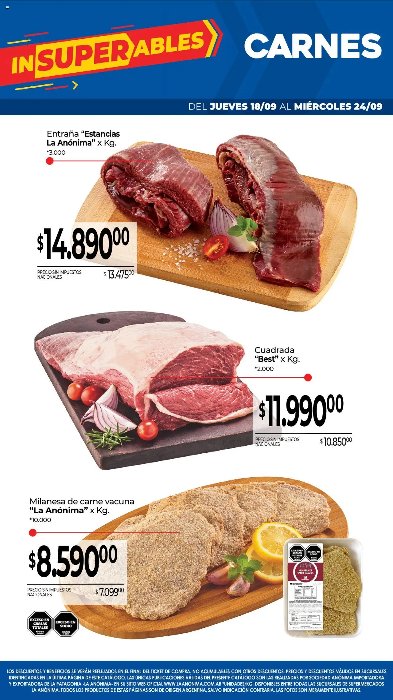 La Anonima catálogo │ válido desde el 18.09.2025 | Página: 2 | Productos: Milanesa