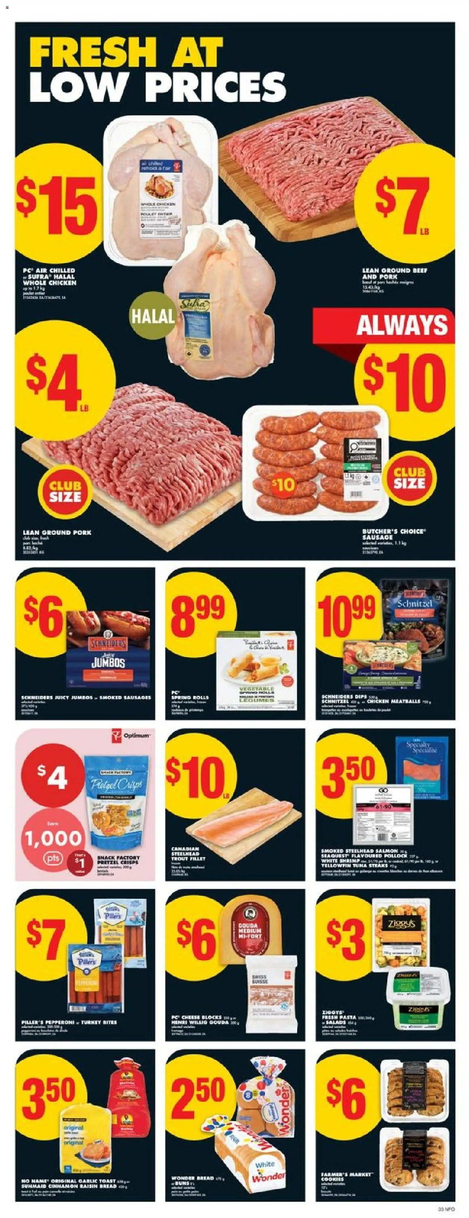 No Frills flyer valid from 05.02.2026 | Page: 3 | Products: Fish, Pasta, Chips, PC