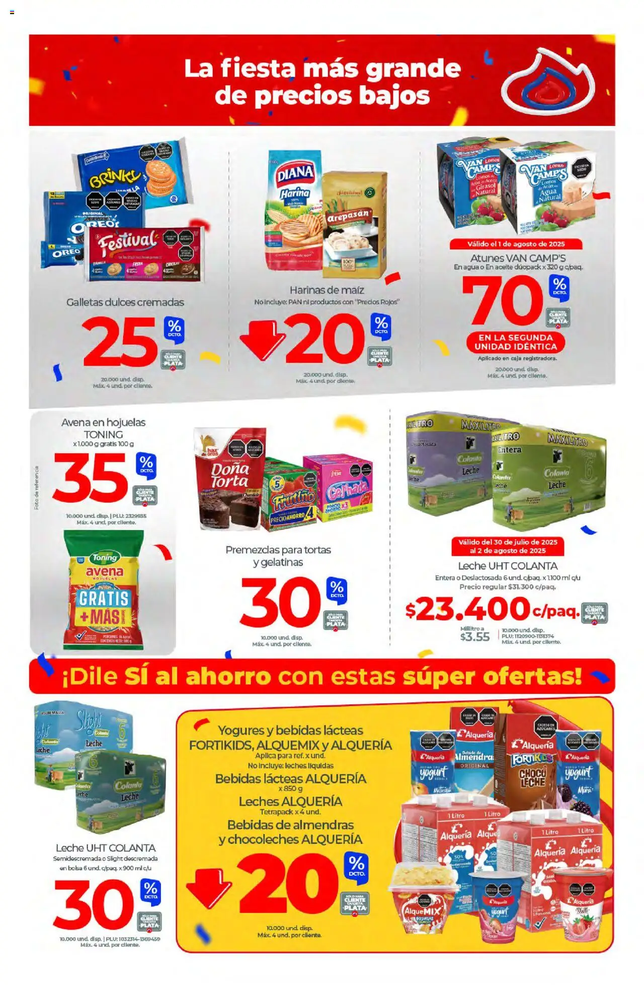 Olímpica revista - valida desde el 30.07.2025 | Página: 3 | Productos: Agua, Caja, Ruana, Yogurt