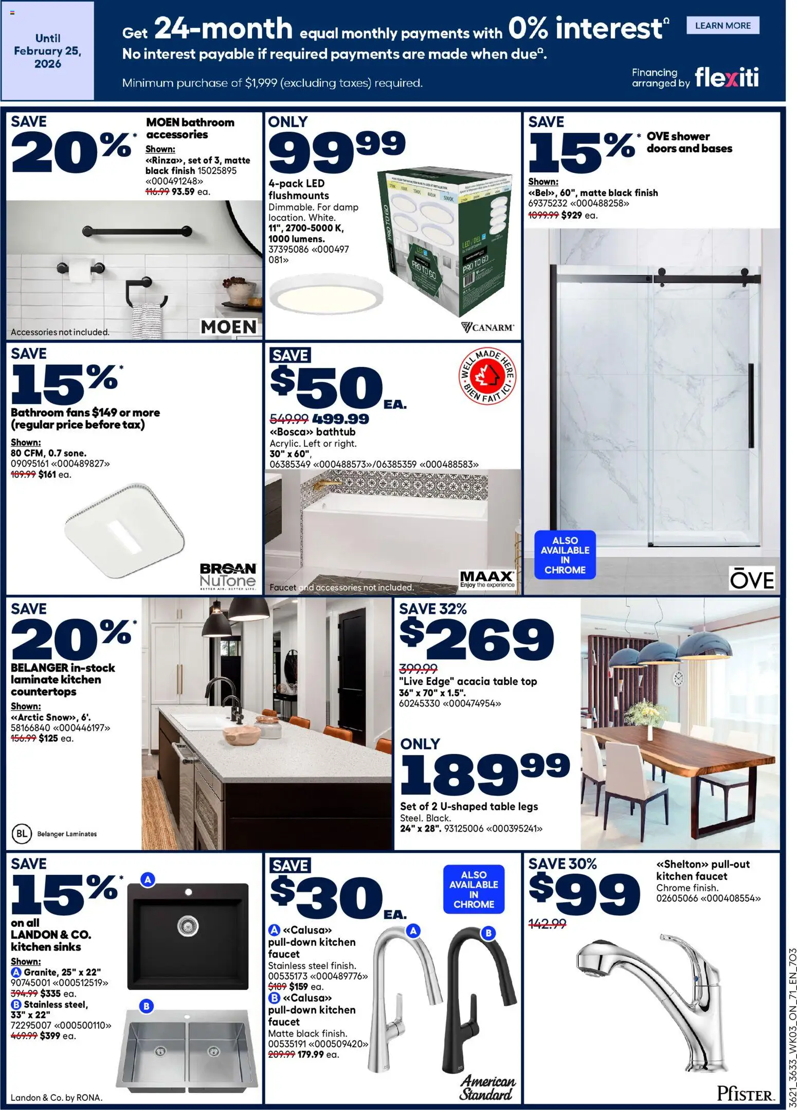 Rona flyer valid from 12.02.2026 | Page: 2 | Products: Table, Shower