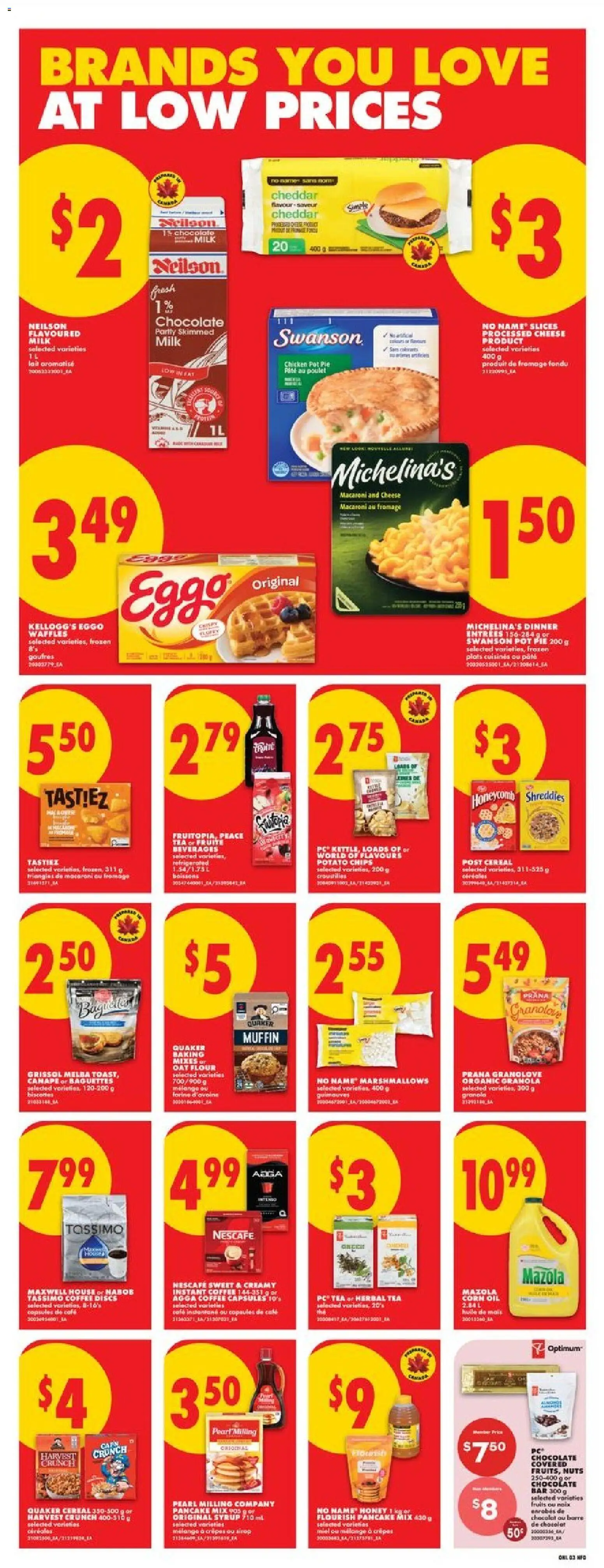 No Frills flyer valid from 26.03.2026 | Page: 8 | Products: Chips, Milk, Oil, Coffee