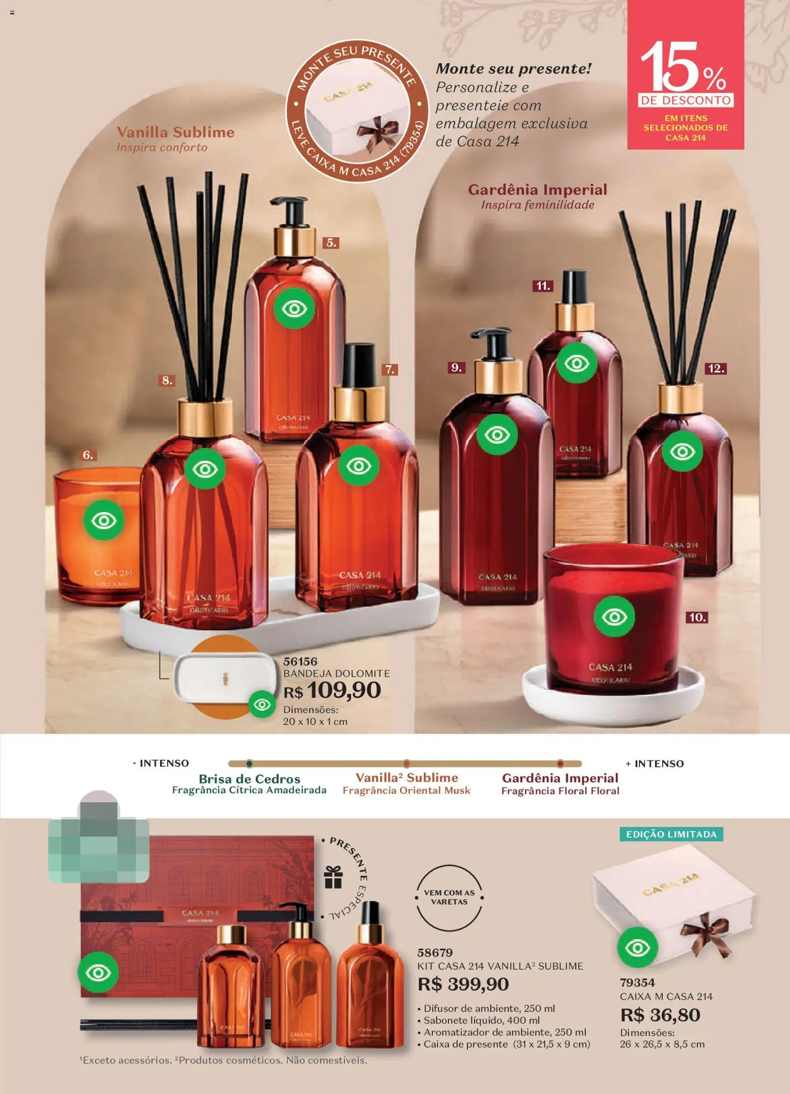 O Boticário Folheto - válido de 03.11.2025 | Página: 35 | Produtos: Difusor, Caixa, Bandeja, Pia