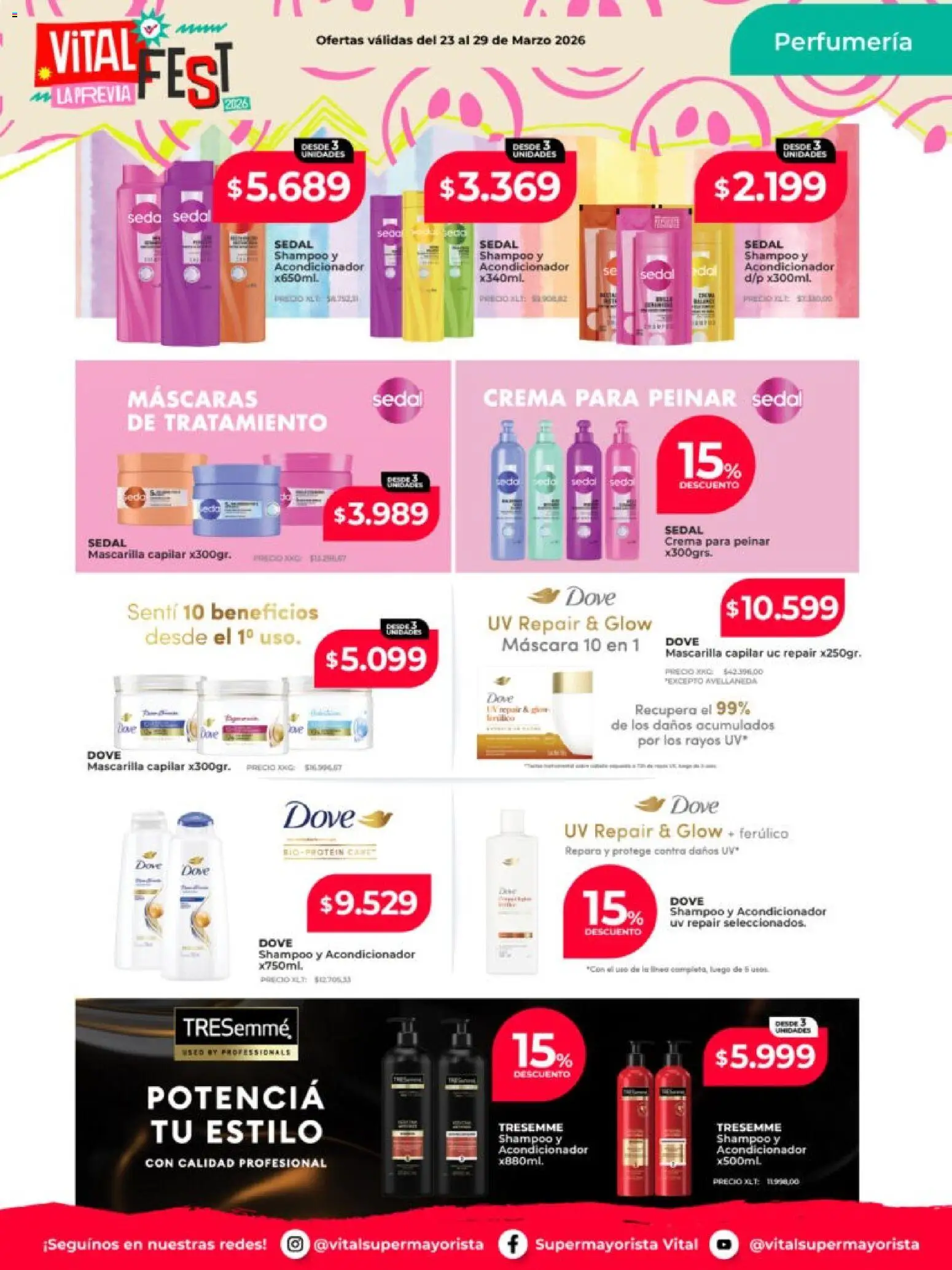 Vital ofertas │ válido desde el 23.03.2026 | Página: 6 | Productos: Máscara, Shampoo, Acondicionador, Crema