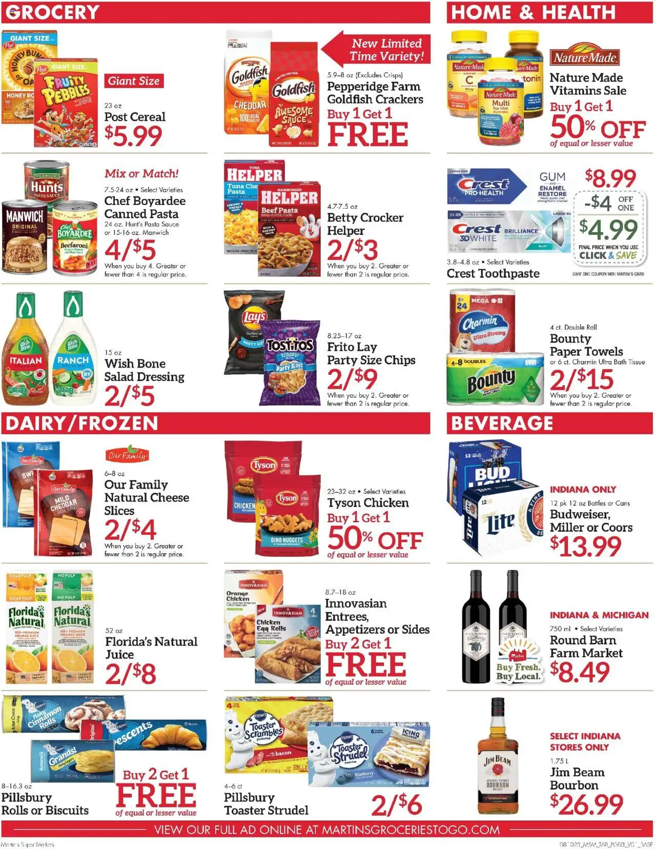 Martin’s - Next Ad - IN - valid from 10.08.2025 | Page: 3 | Products: Cheese, Toothpaste, Pasta, Sauce