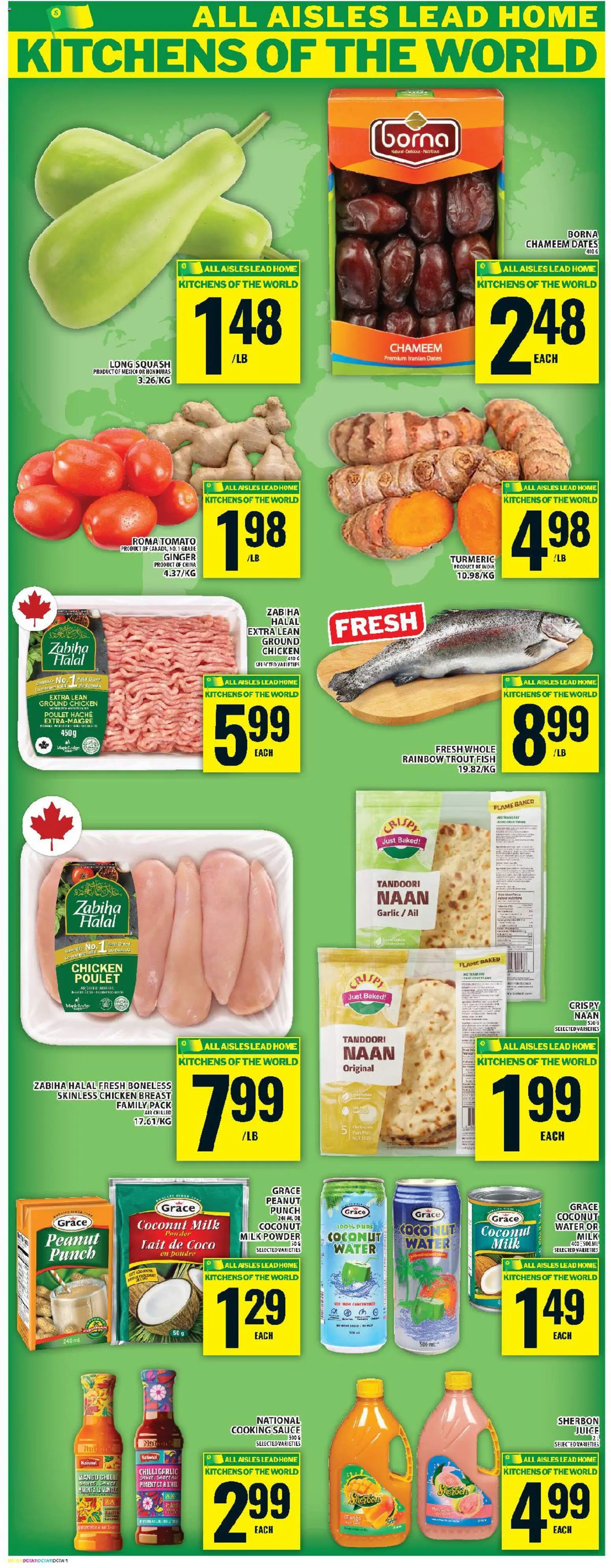 Food Basics flyer valid from 06.11.2025 | Page: 12 | Products: Fish, Milk, Juice, Chicken