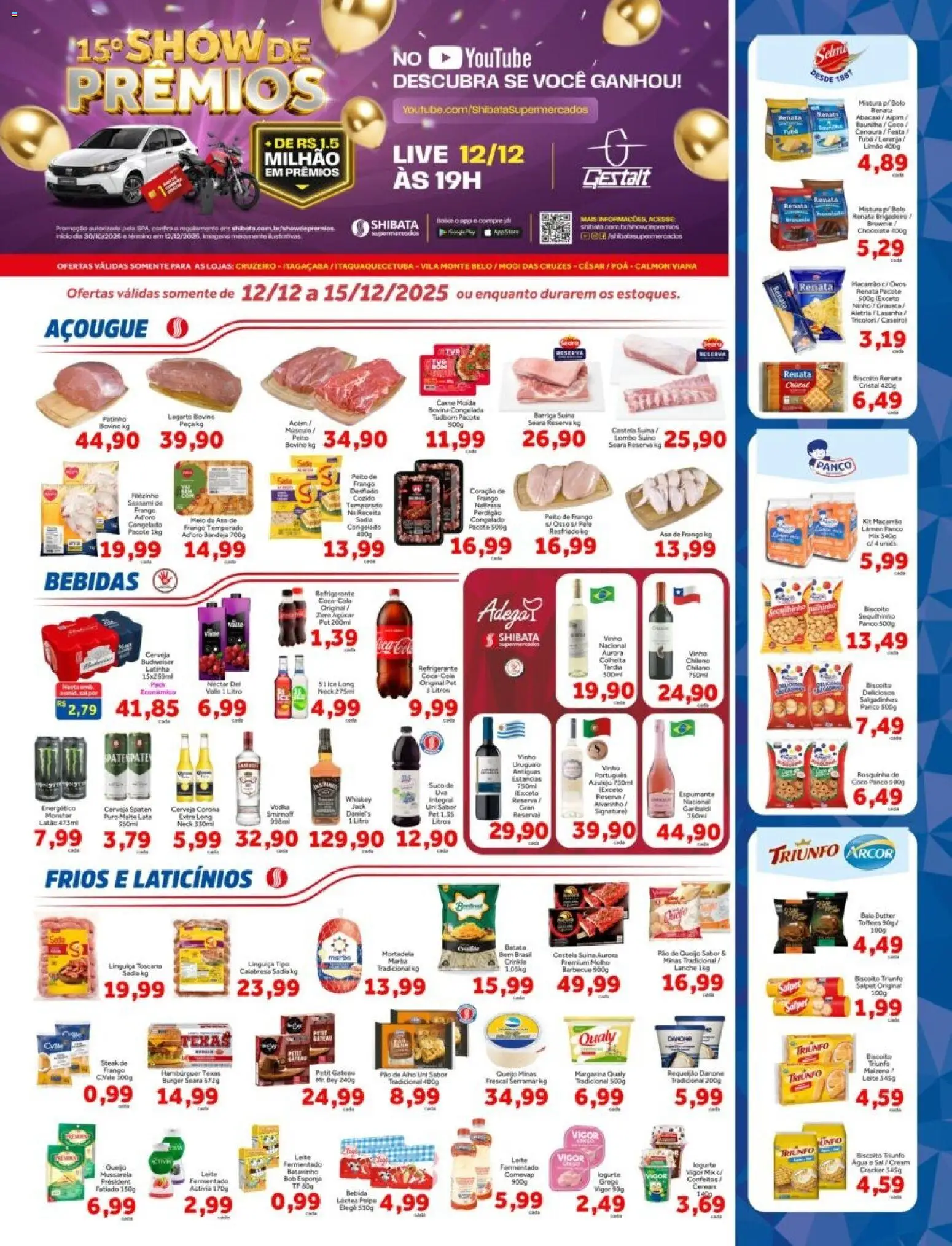 Shibata Folheto - válido de 12.12.2025 | Página: 1 | Produtos: Coco, Ovos, Pão, Bandeja