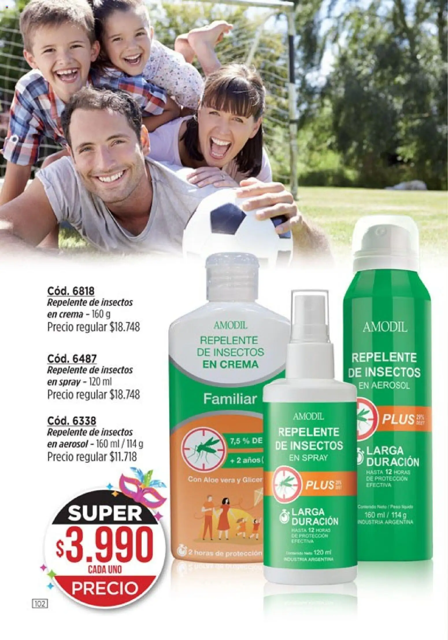 Catálogo Amodil Campaña 3 │ válido desde el 01.03.2026 | Página: 102 | Productos: Repelente, Crema
