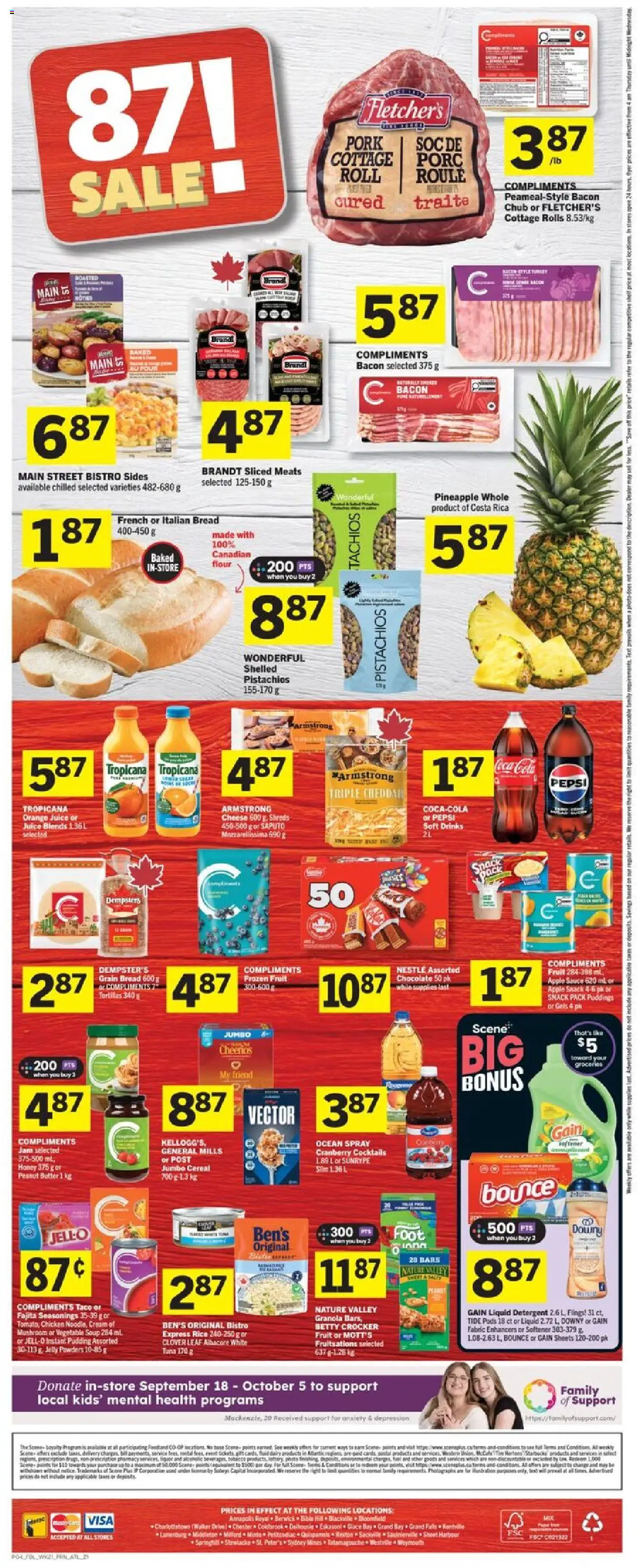 Foodland flyer valid from 18.09.2025 | Page: 2 | Products: Cream, Butter, Bread, Chocolate