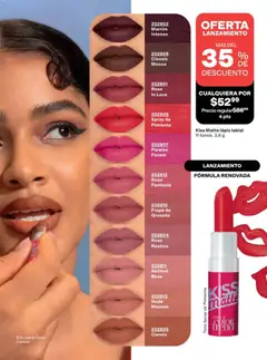 Vista previa de Kiss Matte lápiz labial, Kiss Matte lápiz labial 11 tonos. 3,6 g, nuevo folleto de la tienda, válido en México a partir del 02.04.2026 | Página: 107 | Productos: Pimienta, Mousse, Lápiz labial