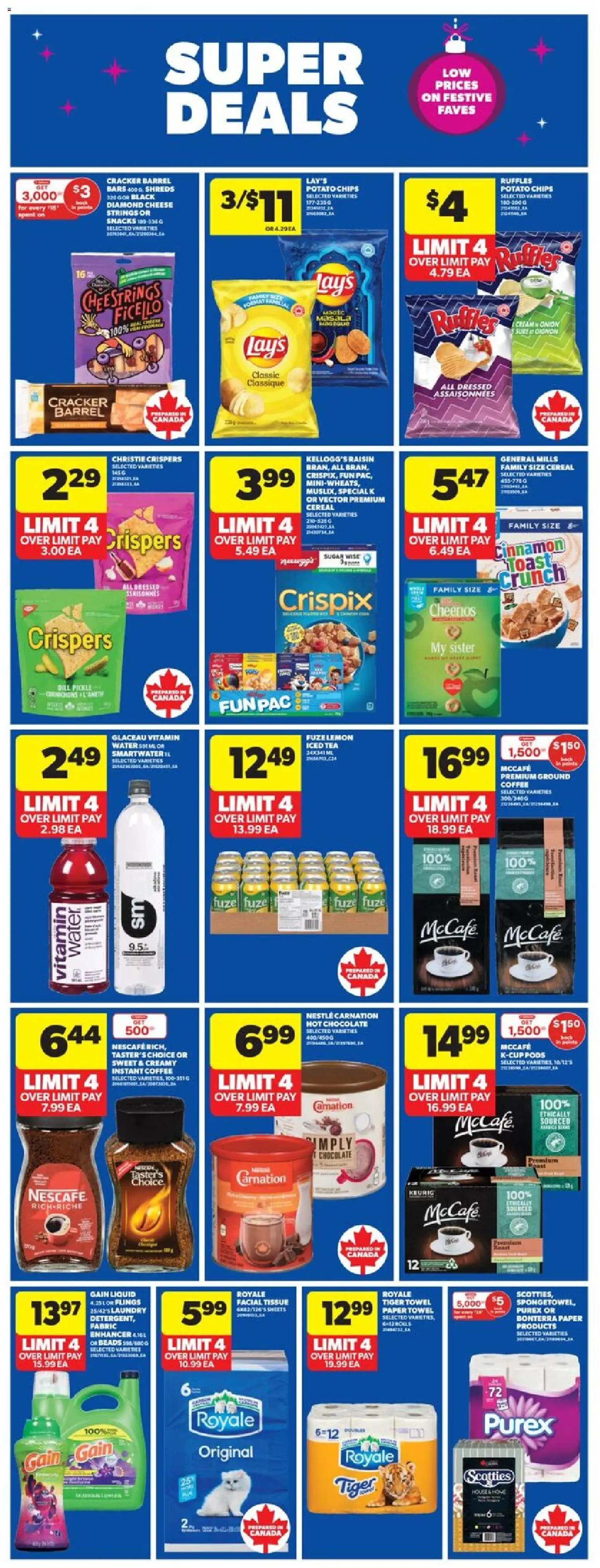 Real Canadian Superstore flyer valid from 11.12.2025 | Page: 20 | Products: Tea, Chips, Cheese, Chocolate