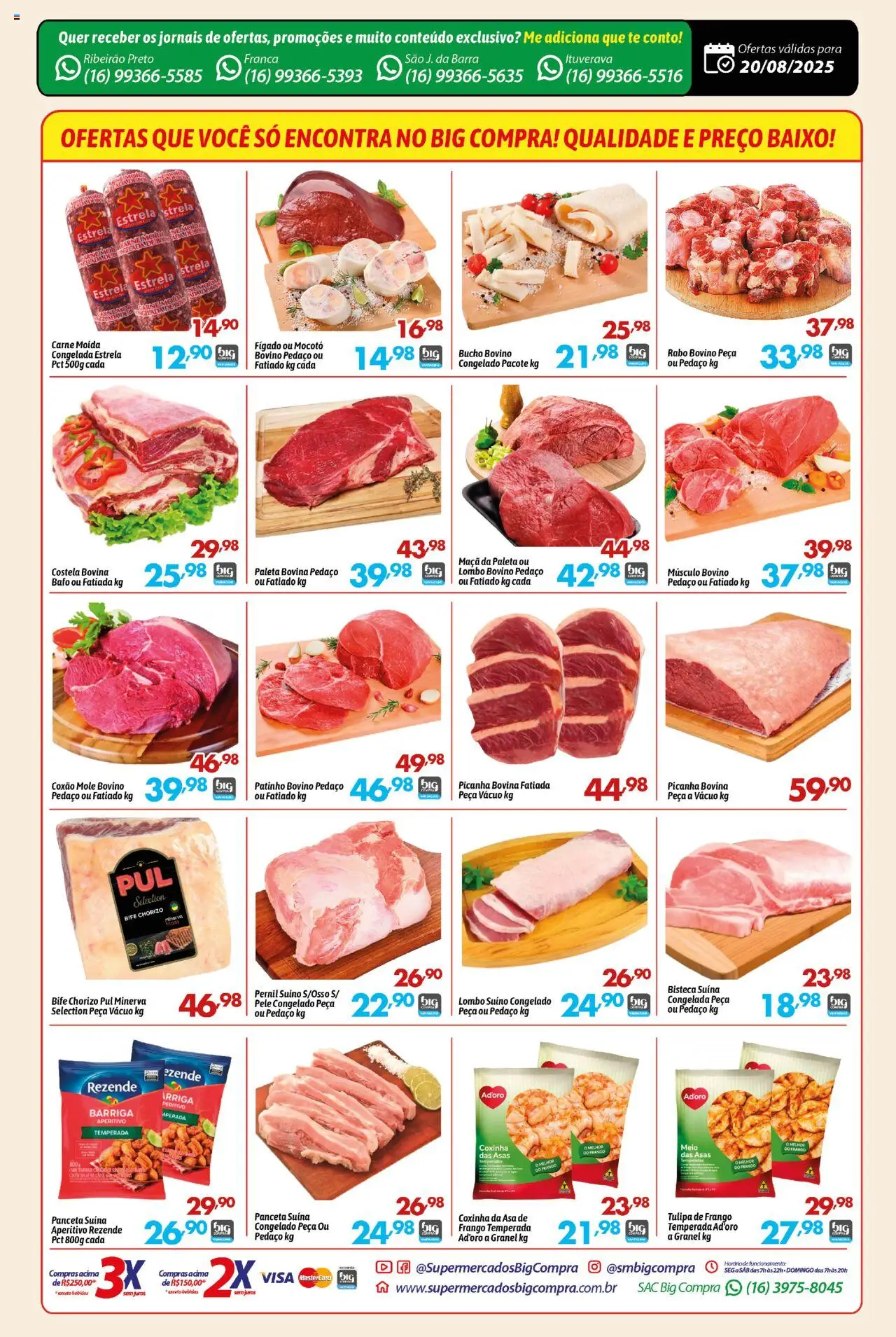 Big Compra Folheto - válido de 20.08.2025 | Página: 2 | Produtos: Lombo, Carne, Baixo, Frango