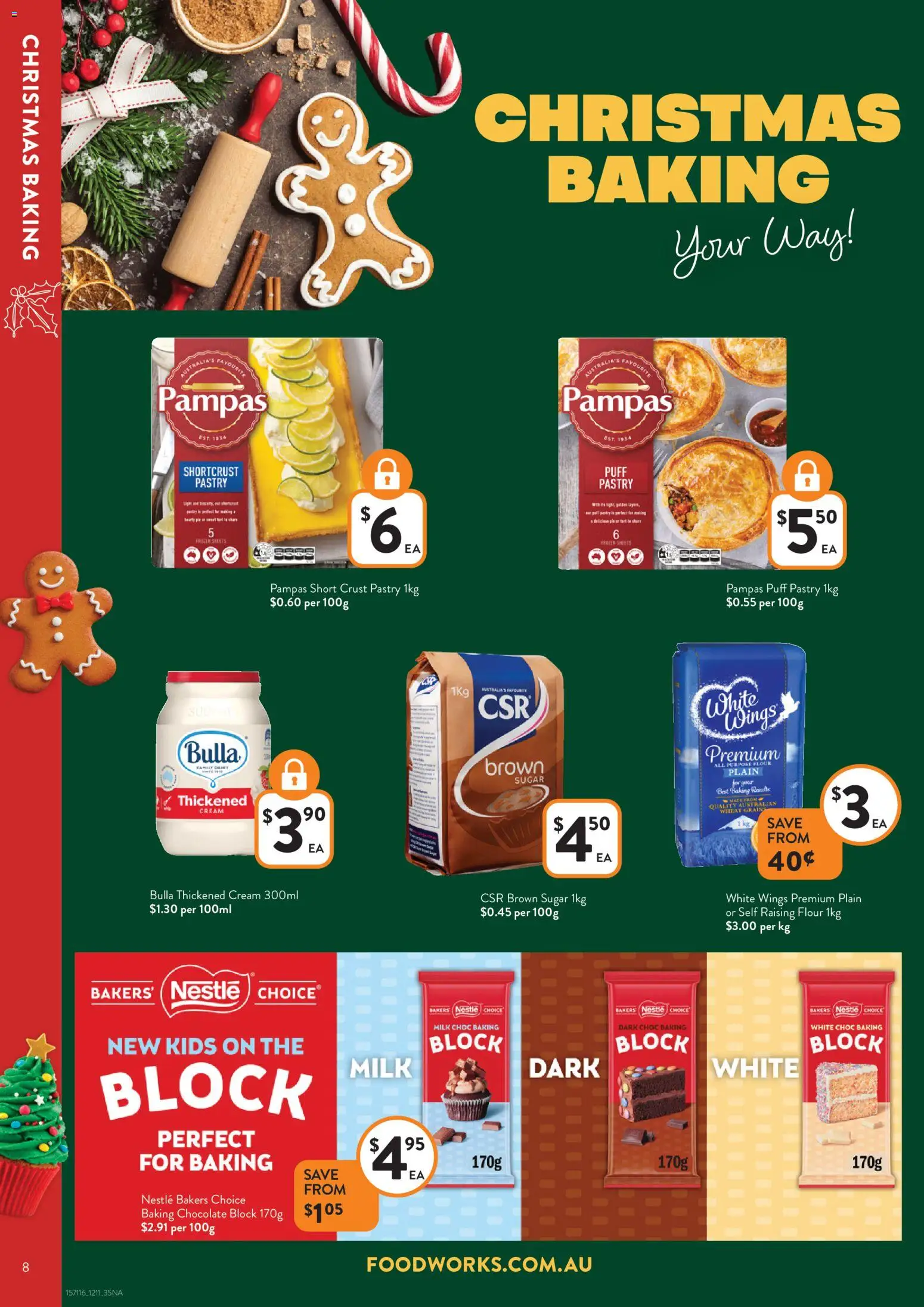 Foodworks catalogue - valid from 12.11.2025 | Page: 8 | Products: Dairy, Flour, Chocolate, Pastry