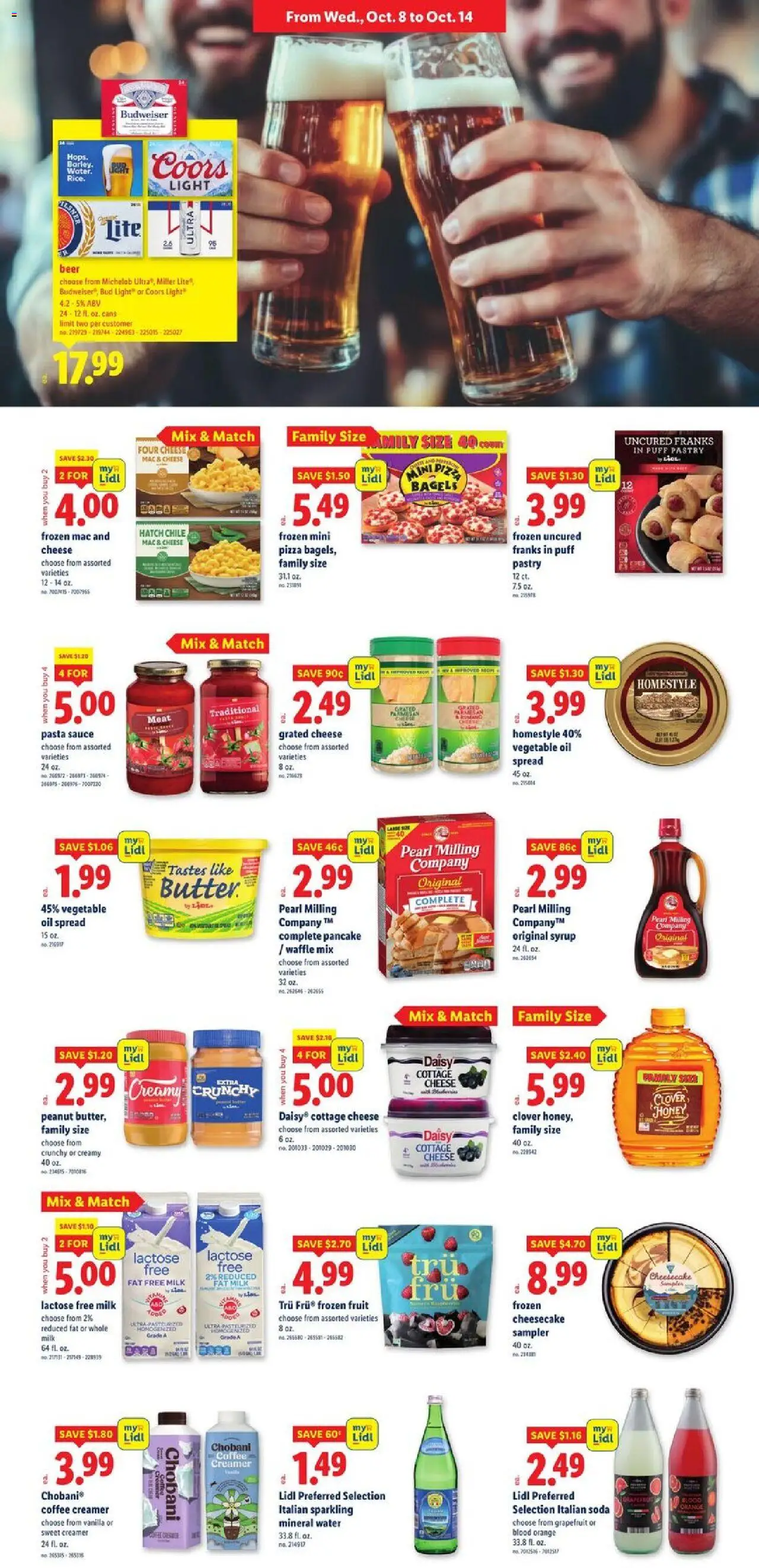 Lidl Weekly Ad - NY - valid from 08.10.2025 | Page: 5 | Products: Oil, Pizza, Cottage cheese, Cheesecake