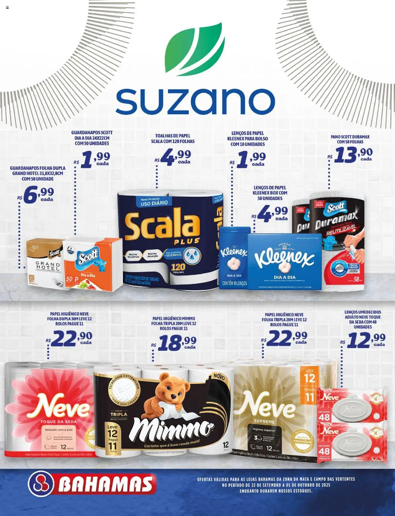 Bahamas Supermercados Folheto - válido de 22.09.2025 | Página: 10 | Produtos: Rolo, Papel higiênico