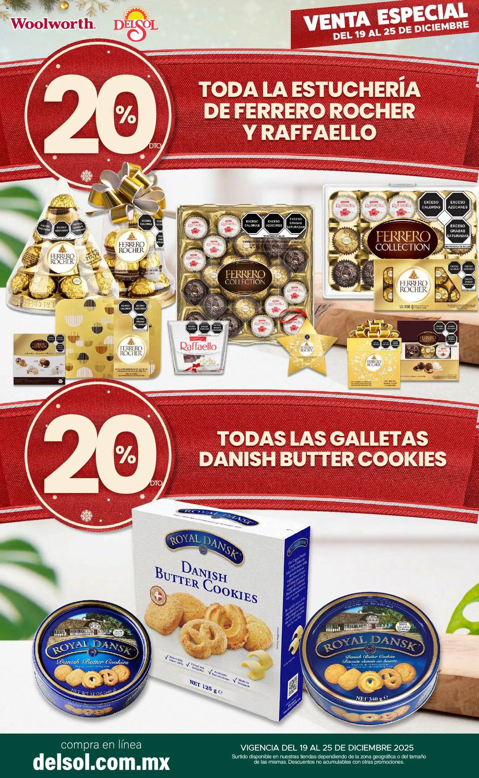 Nuevas ofertas de Del Sol y Woolworth válidas en toda la República Mexicana desde el 19.12.2025. ¡Encuentra las mejores ofertas en Del Sol y Woolworth catálogo Venta Especial Navidad! | Página: 6 | Productos: Galletas