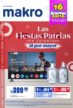 Vista previa de folleto Makro - Makro Díptico fiestas patrias #15 de la Makro válido desde 17.07.2025