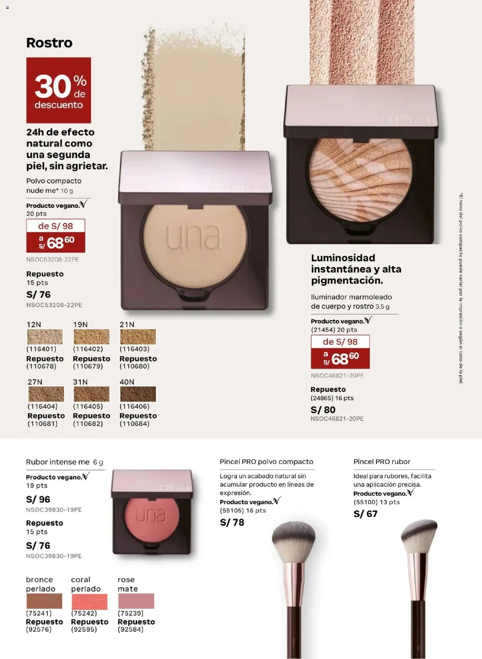 Catálogo Natura válido desde 31.03.2026 | Página: 75 | Productos: Pincel, Polvo, Rubor