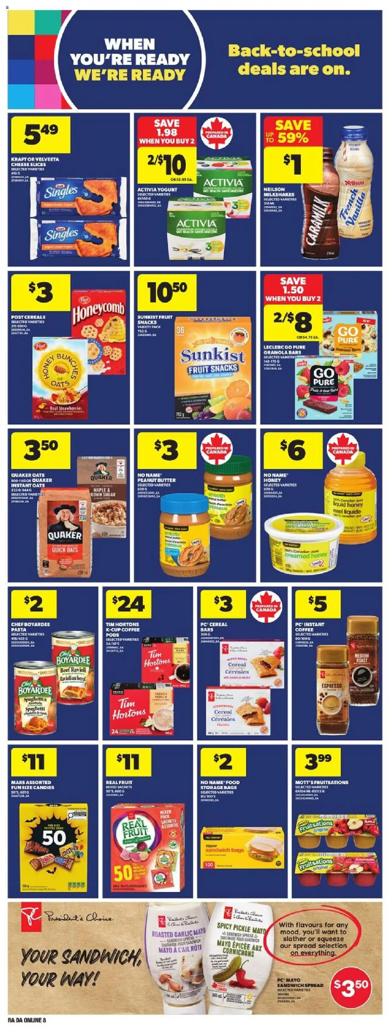 Atlantic Superstore flyer valid from 21.08.2025 | Page: 14 | Products: Candies, Strawberries, Pasta, Butter