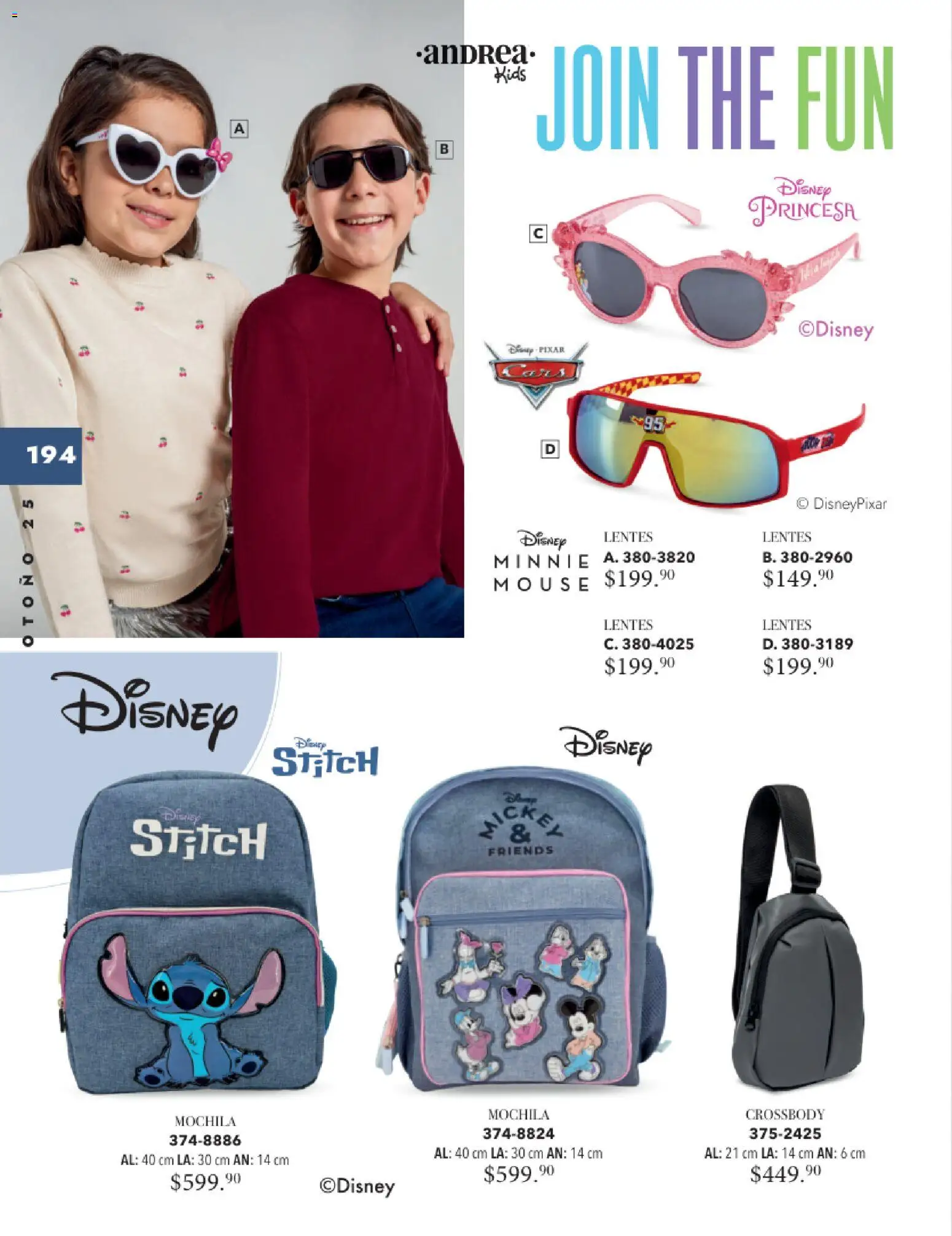 Nuevas ofertas de Andrea válidas en toda la República Mexicana desde el 26.11.2025. ¡Encuentra las mejores ofertas en Andrea catálogo Infantil Baby otoño 2025! | Página: 61 | Productos: Lentes, Mochila, Mouse