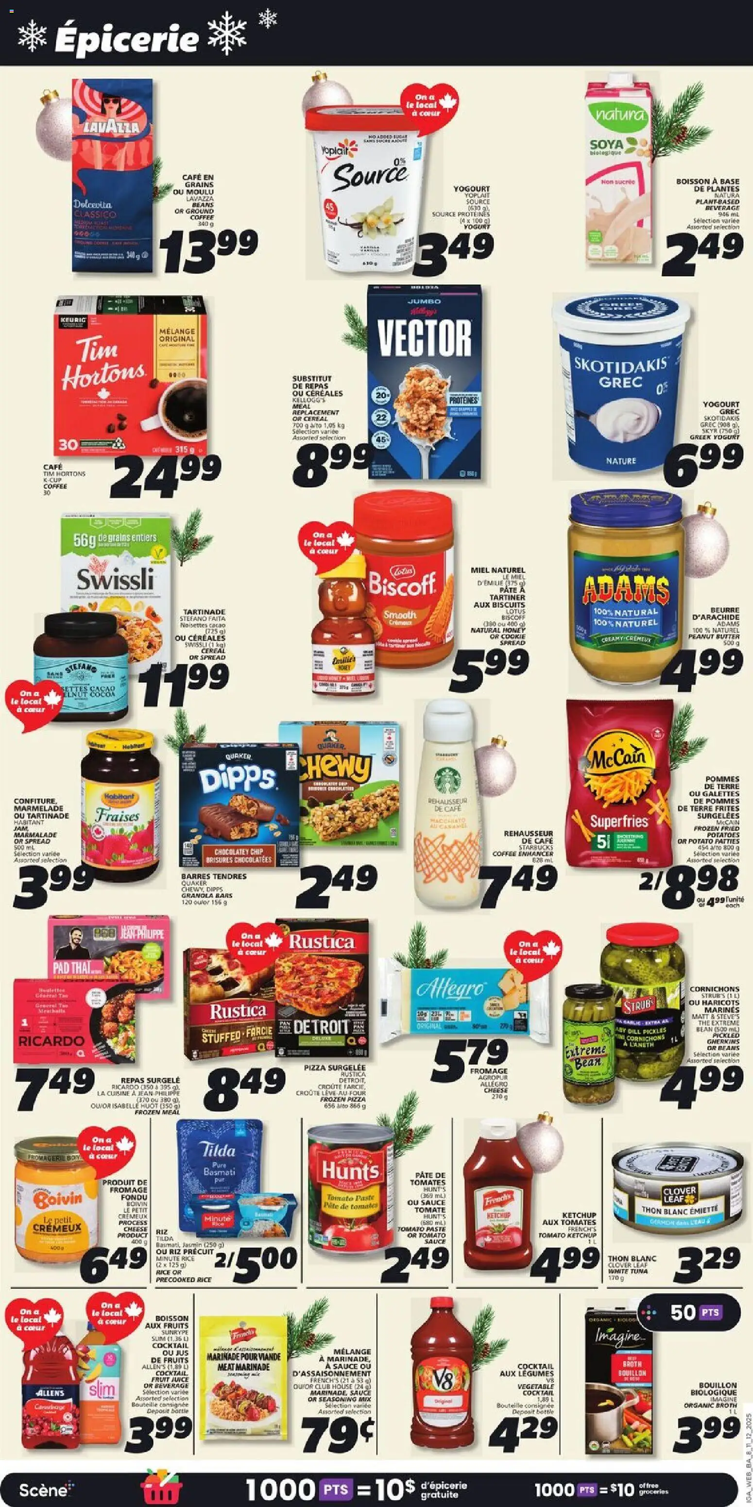 IGA flyer valid from 11.12.2025 | Page: 12 | Products: Potatoes, Butter, Yogurt, Pizza