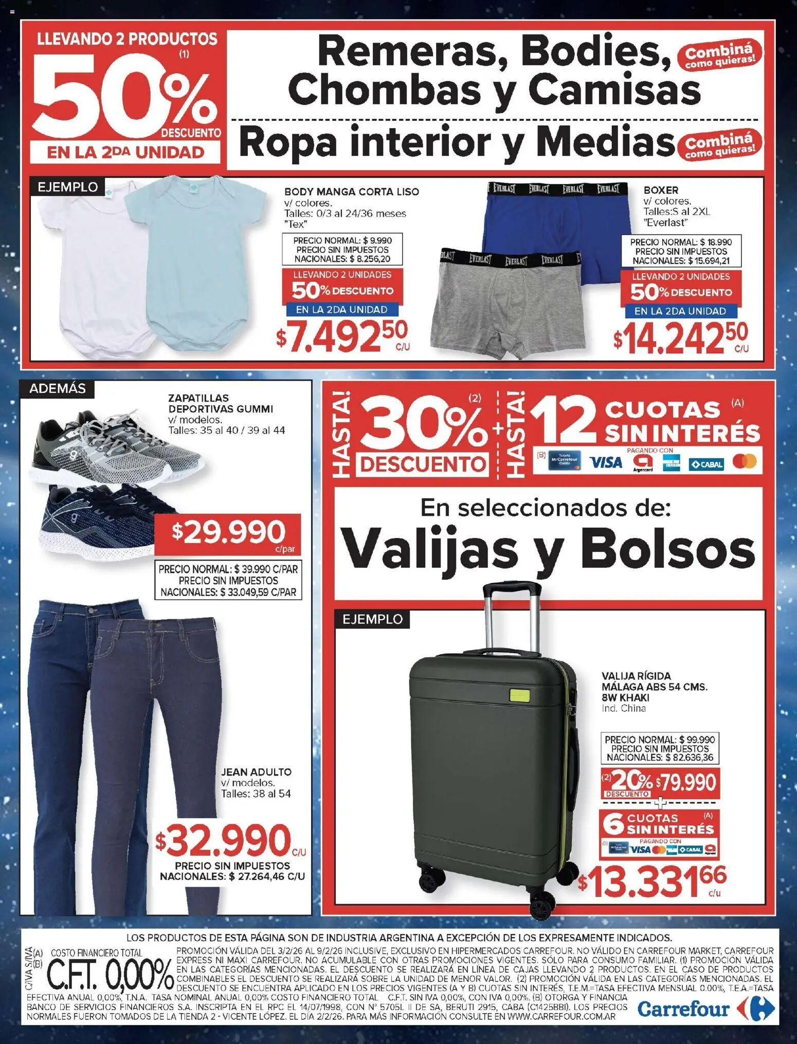 Carrefour - Ofertas Hiper │ válido desde el 03.02.2026 | Página: 27 | Productos: Jean, Banco, Zapatillas deportivas, Zapatillas
