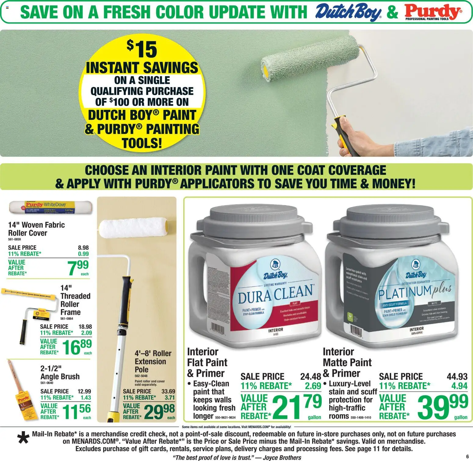 Menards Weekly Ad - valid from 25.02.2026 | Page: 8 | Products: Acrylic, Brush, Coat