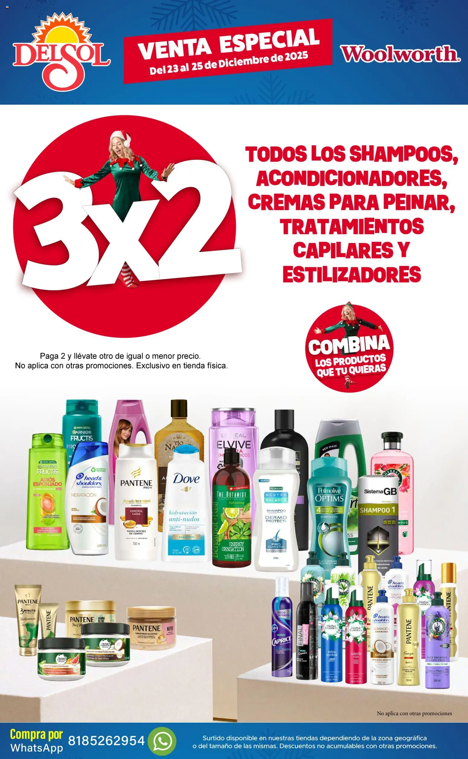 Nuevas ofertas de Del Sol y Woolworth válidas en toda la República Mexicana desde el 23.12.2025. ¡Encuentra las mejores ofertas en Del Sol y Woolworth catálogo Venta Especial de Navidad 3! | Página: 13 | Productos: Crema, Aceite, Almendra, Cama