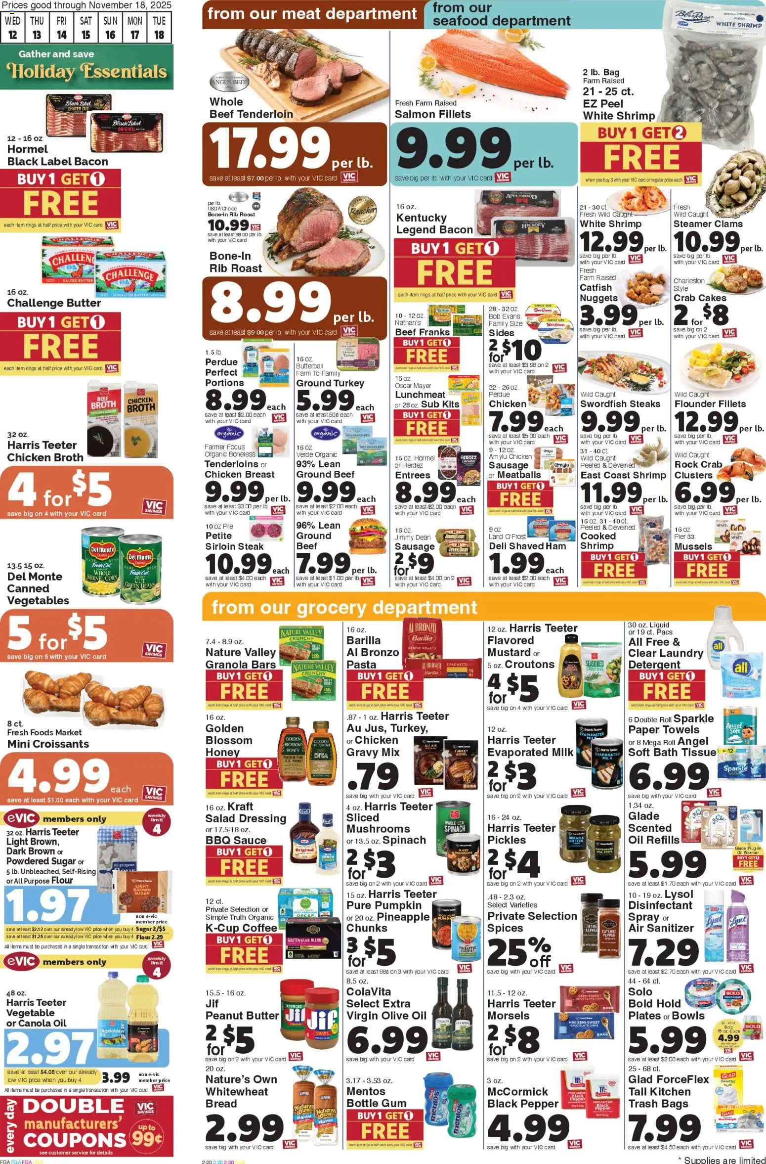 Harris Teeter Weekly Ad - SC - valid from 12.11.2025 | Page: 5 | Products: Spinach, Bath, Chocolate, Detergent