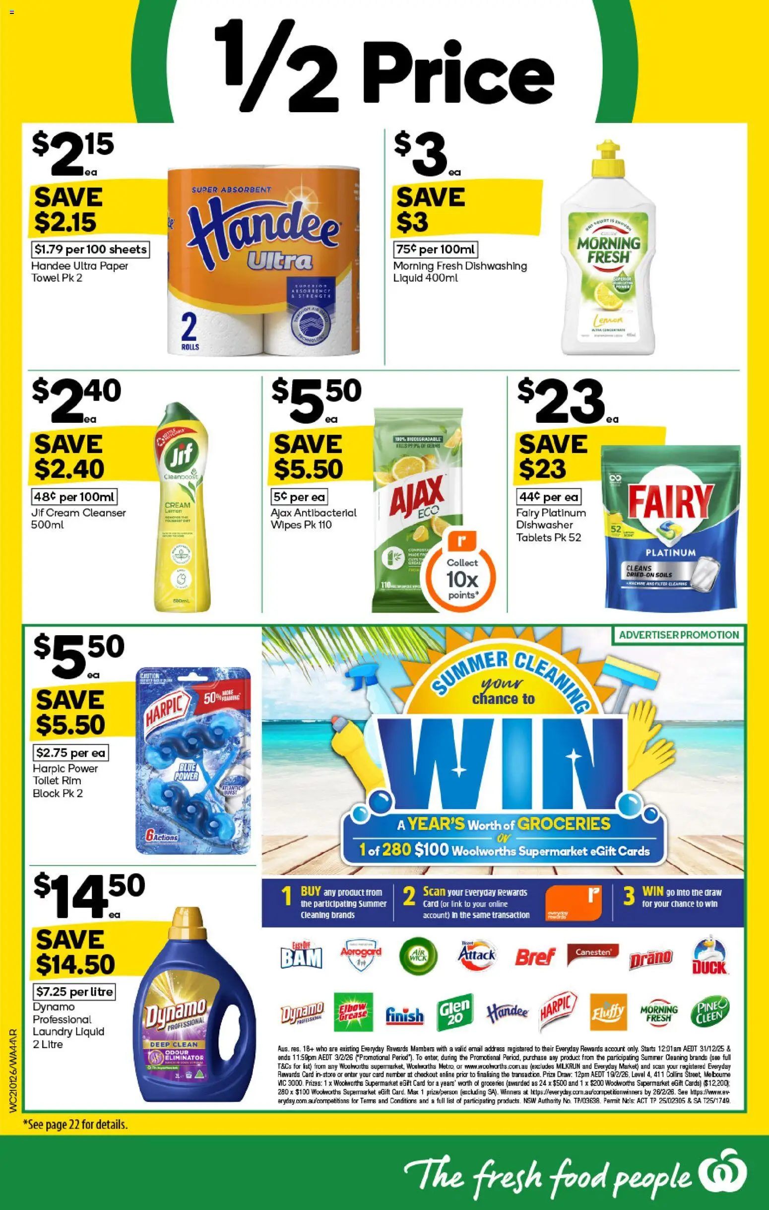 Woolworths catalogue - valid from 21.01.2026 | Page: 44 | Products: Toilet, Duck, Dishwasher tablets, Dishwasher