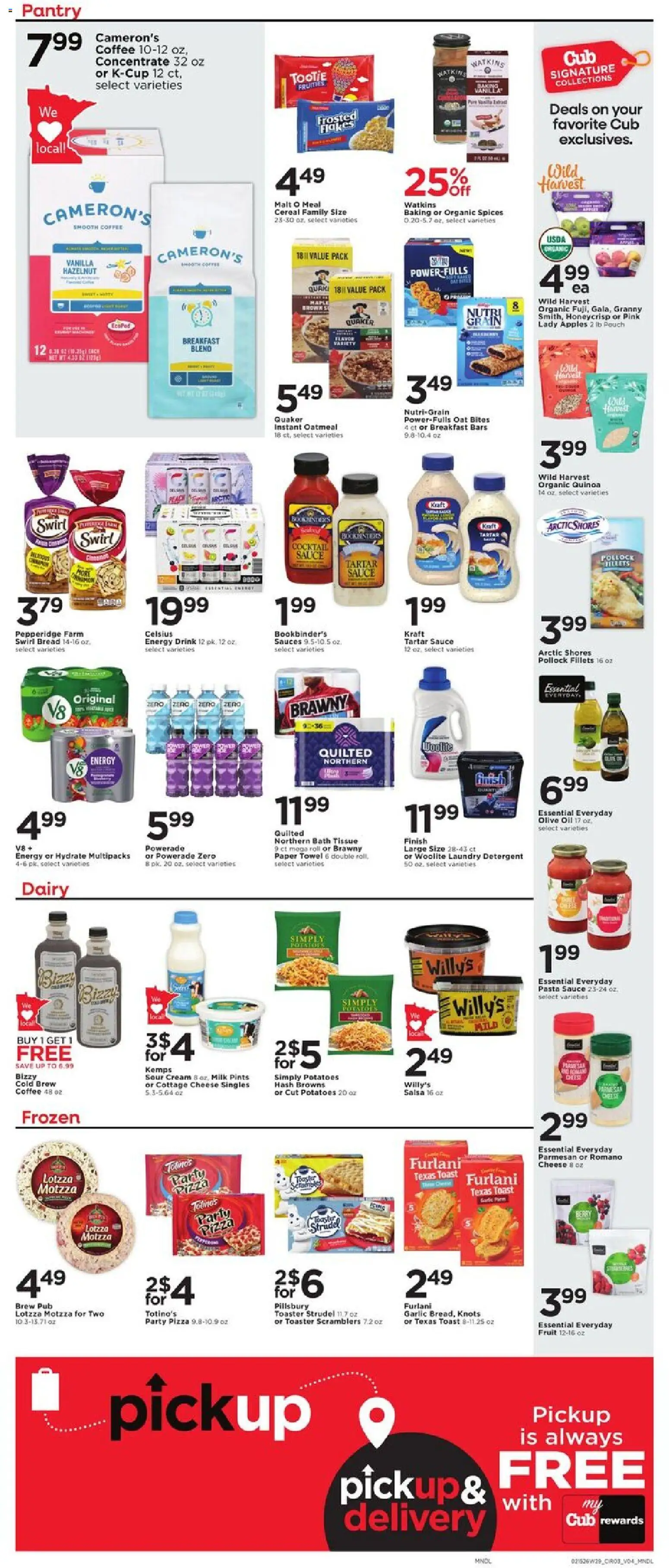 Cub Foods - Weekly Savings - MN - valid from 15.02.2026 | Page: 7 | Products: Cheese, Pizza, Pasta, Garlic