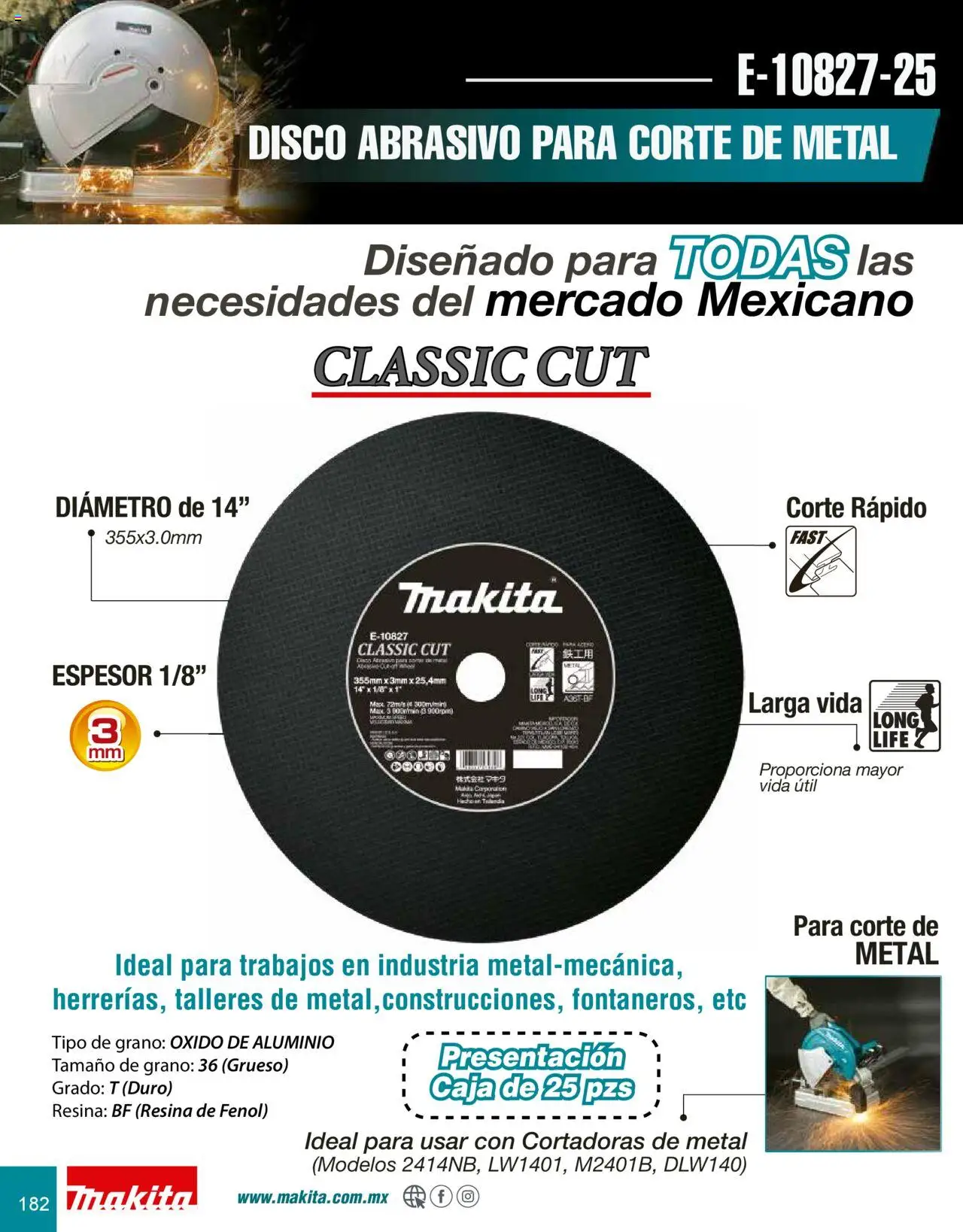 Nuevas ofertas de Makita válidas en toda la República Mexicana desde el 08.07.2024. ¡Encuentra las mejores ofertas en Makita catálogo Accesorios! | Página: 182 | Productos: Disco, Caja