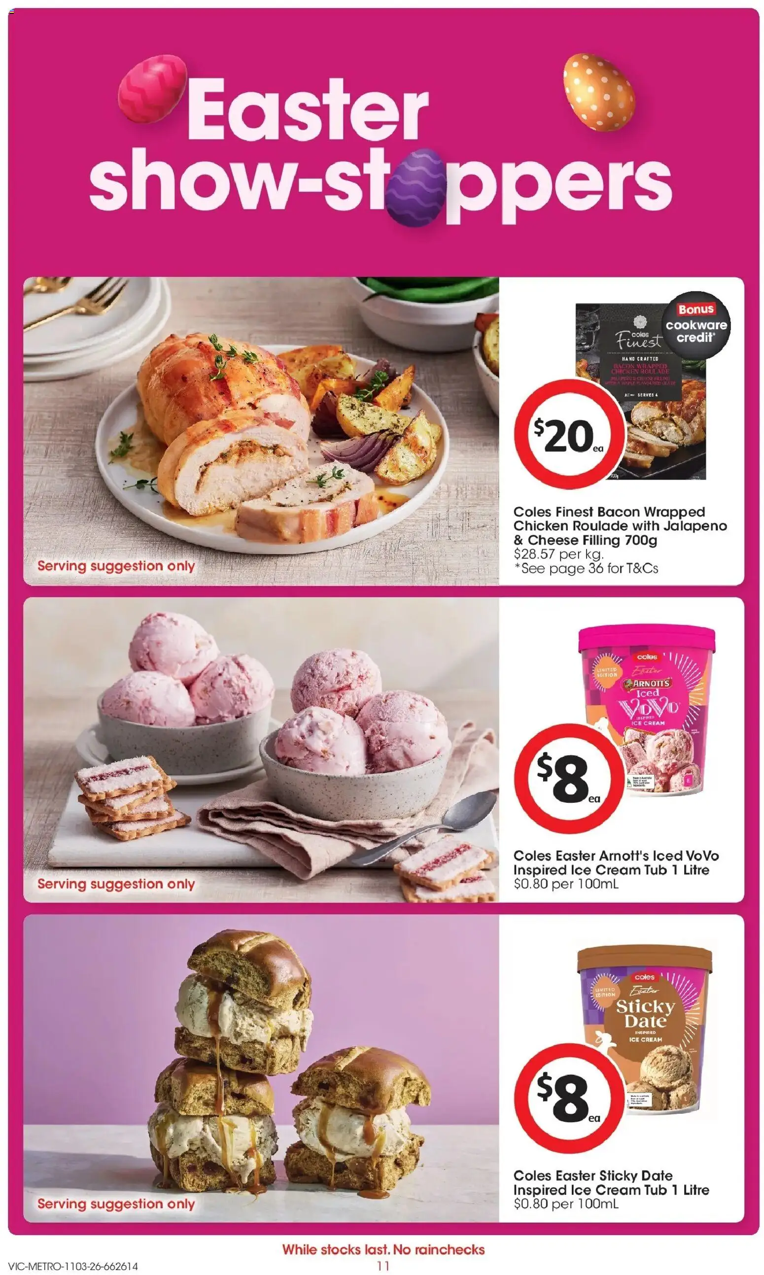 Coles catalogue - valid from 11.03.2026 | Page: 11 | Products: Bacon, Cheese, Cream, Date